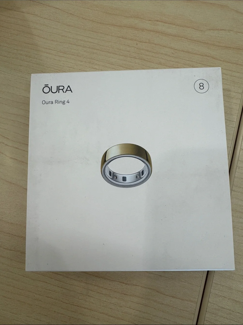 Oura Ring 4 — Gold size 8
